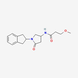 molecular formula C17H22N2O3 B6010828 N-[1-(2,3-dihydro-1H-inden-2-yl)-5-oxo-3-pyrrolidinyl]-3-methoxypropanamide 