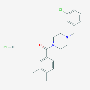 molecular formula C20H24Cl2N2O B6010836 1-(3-chlorobenzyl)-4-(3,4-dimethylbenzoyl)piperazine hydrochloride 