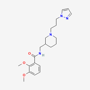 molecular formula C21H30N4O3 B6010874 2,3-dimethoxy-N-({1-[3-(1H-pyrazol-1-yl)propyl]-3-piperidinyl}methyl)benzamide 