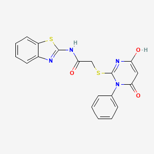 N-1,3-benzothiazol-2-yl-2-[(4-hydroxy-6-oxo-1-phenyl-1,6-dihydro-2-pyrimidinyl)thio]acetamide