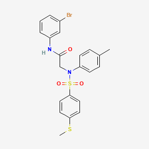 molecular formula C22H21BrN2O3S2 B6010886 N~1~-(3-bromophenyl)-N~2~-(4-methylphenyl)-N~2~-{[4-(methylthio)phenyl]sulfonyl}glycinamide 