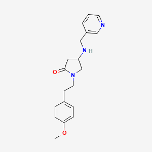 molecular formula C19H23N3O2 B6010899 1-[2-(4-methoxyphenyl)ethyl]-4-[(3-pyridinylmethyl)amino]-2-pyrrolidinone 