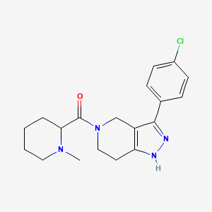 3-(4-chlorophenyl)-5-[(1-methyl-2-piperidinyl)carbonyl]-4,5,6,7-tetrahydro-1H-pyrazolo[4,3-c]pyridine