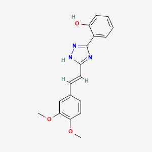 molecular formula C18H17N3O3 B6010929 2-{3-[2-(3,4-dimethoxyphenyl)vinyl]-1H-1,2,4-triazol-5-yl}phenol 