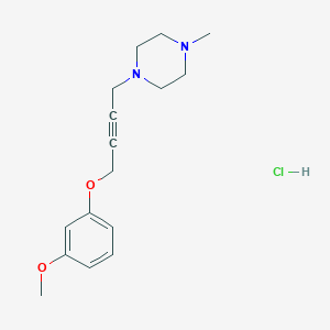 molecular formula C16H23ClN2O2 B6010980 1-[4-(3-methoxyphenoxy)but-2-yn-1-yl]-4-methylpiperazine hydrochloride 