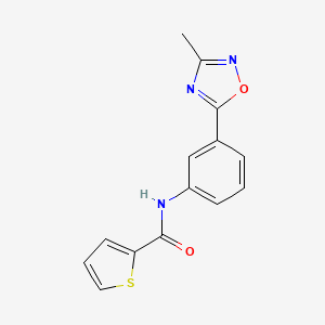 molecular formula C14H11N3O2S B6010999 N-[3-(3-methyl-1,2,4-oxadiazol-5-yl)phenyl]-2-thiophenecarboxamide 