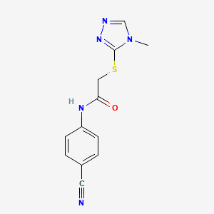 molecular formula C12H11N5OS B6011007 N-(4-cyanophenyl)-2-[(4-methyl-4H-1,2,4-triazol-3-yl)thio]acetamide 