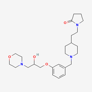 molecular formula C25H39N3O4 B6011015 1-[2-(1-{3-[2-hydroxy-3-(4-morpholinyl)propoxy]benzyl}-4-piperidinyl)ethyl]-2-pyrrolidinone 