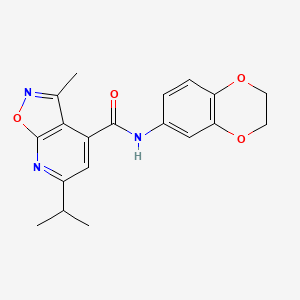 molecular formula C19H19N3O4 B6011024 N-(2,3-dihydro-1,4-benzodioxin-6-yl)-6-isopropyl-3-methylisoxazolo[5,4-b]pyridine-4-carboxamide 