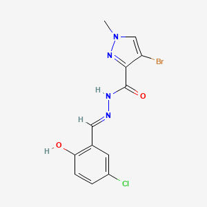 molecular formula C12H10BrClN4O2 B6011083 4-bromo-N'-(5-chloro-2-hydroxybenzylidene)-1-methyl-1H-pyrazole-3-carbohydrazide 