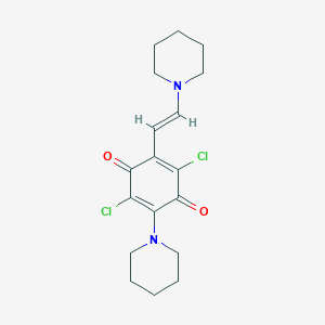 molecular formula C18H22Cl2N2O2 B6011103 2,5-dichloro-3-(1-piperidinyl)-6-[2-(1-piperidinyl)vinyl]benzo-1,4-quinone 