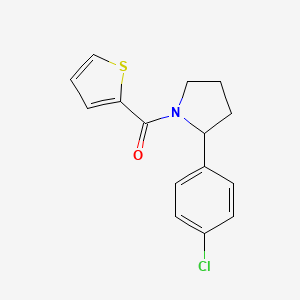 molecular formula C15H14ClNOS B6011112 2-(4-chlorophenyl)-1-(2-thienylcarbonyl)pyrrolidine 