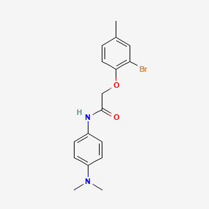 molecular formula C17H19BrN2O2 B6011122 2-(2-bromo-4-methylphenoxy)-N-[4-(dimethylamino)phenyl]acetamide 