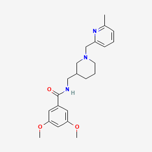 molecular formula C22H29N3O3 B6011133 3,5-dimethoxy-N-({1-[(6-methyl-2-pyridinyl)methyl]-3-piperidinyl}methyl)benzamide 