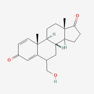 (8R,9S,10R,13S,14S)-6-(hydroxymethyl)-10,13-dimethyl-7,8,9,11,12,14,15,16-octahydro-6H-cyclopenta[a]phenanthrene-3,17-dione