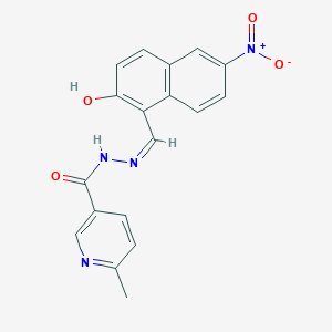 molecular formula C18H14N4O4 B6011178 N'-[(2-hydroxy-6-nitro-1-naphthyl)methylene]-6-methylnicotinohydrazide 