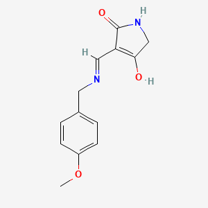 molecular formula C13H14N2O3 B6011193 3-{[(4-methoxybenzyl)amino]methylene}-2,4-pyrrolidinedione 