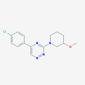 molecular formula C15H17ClN4O B6011247 5-(4-chlorophenyl)-3-(3-methoxy-1-piperidinyl)-1,2,4-triazine 