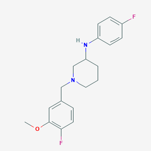 molecular formula C19H22F2N2O B6011251 1-(4-fluoro-3-methoxybenzyl)-N-(4-fluorophenyl)-3-piperidinamine 