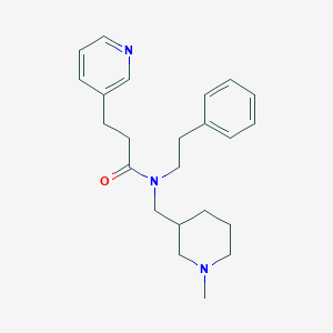 molecular formula C23H31N3O B6011258 N-[(1-methyl-3-piperidinyl)methyl]-N-(2-phenylethyl)-3-(3-pyridinyl)propanamide 
