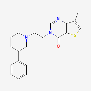 molecular formula C20H23N3OS B6011277 7-methyl-3-[2-(3-phenylpiperidin-1-yl)ethyl]thieno[3,2-d]pyrimidin-4(3H)-one 
