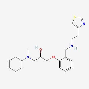 molecular formula C22H33N3O2S B6011310 1-[cyclohexyl(methyl)amino]-3-[2-({[2-(1,3-thiazol-4-yl)ethyl]amino}methyl)phenoxy]-2-propanol 