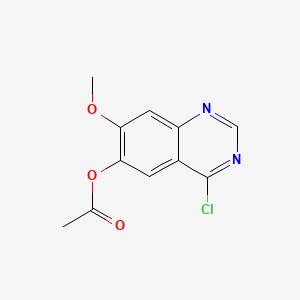 molecular formula C11H9ClN2O3 B601132 4-氯-7-甲氧基喹唑啉-6-基乙酸酯 CAS No. 230955-75-6