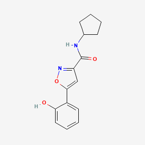 molecular formula C15H16N2O3 B6011347 N-cyclopentyl-5-(2-hydroxyphenyl)-3-isoxazolecarboxamide 