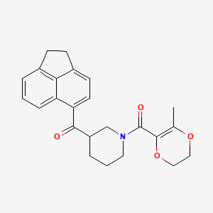 molecular formula C24H25NO4 B6011360 1,2-dihydro-5-acenaphthylenyl{1-[(3-methyl-5,6-dihydro-1,4-dioxin-2-yl)carbonyl]-3-piperidinyl}methanone 