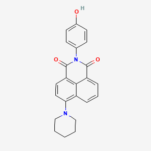 molecular formula C23H20N2O3 B6011390 2-(4-hydroxyphenyl)-6-(1-piperidinyl)-1H-benzo[de]isoquinoline-1,3(2H)-dione 