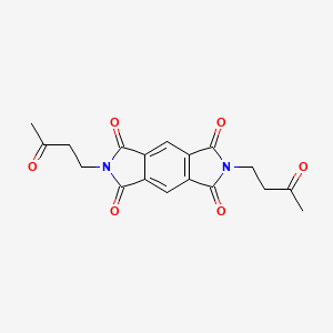 molecular formula C18H16N2O6 B6011396 2,6-bis(3-oxobutyl)pyrrolo[3,4-f]isoindole-1,3,5,7(2H,6H)-tetrone 