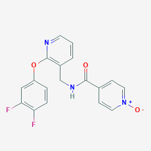 molecular formula C18H13F2N3O3 B6011402 N-{[2-(3,4-difluorophenoxy)-3-pyridinyl]methyl}isonicotinamide 1-oxide 