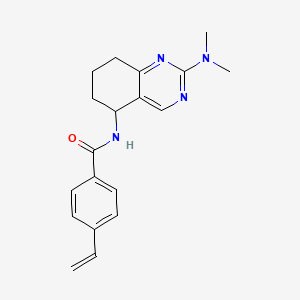 molecular formula C19H22N4O B6011411 N-[2-(dimethylamino)-5,6,7,8-tetrahydro-5-quinazolinyl]-4-vinylbenzamide 