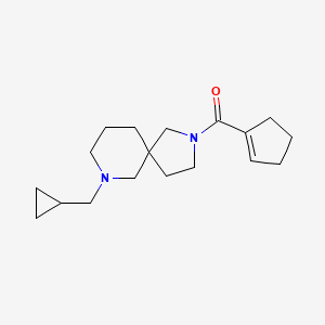 molecular formula C18H28N2O B6011423 2-(1-cyclopenten-1-ylcarbonyl)-7-(cyclopropylmethyl)-2,7-diazaspiro[4.5]decane 
