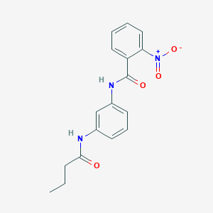molecular formula C17H17N3O4 B6011437 N-[3-(butyrylamino)phenyl]-2-nitrobenzamide 