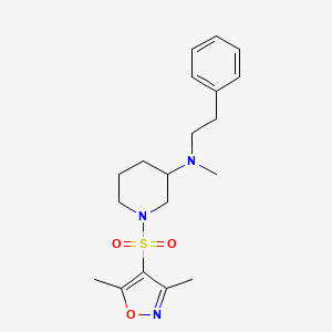 molecular formula C19H27N3O3S B6011443 1-[(3,5-dimethyl-4-isoxazolyl)sulfonyl]-N-methyl-N-(2-phenylethyl)-3-piperidinamine 