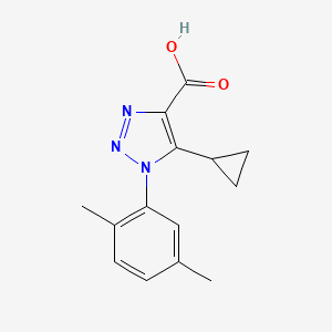 molecular formula C14H15N3O2 B6011476 5-cyclopropyl-1-(2,5-dimethylphenyl)-1H-1,2,3-triazole-4-carboxylic acid 
