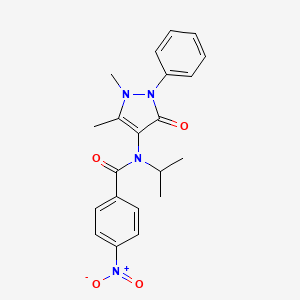 N-(1,5-dimethyl-3-oxo-2-phenyl-2,3-dihydro-1H-pyrazol-4-yl)-N-isopropyl-4-nitrobenzamide