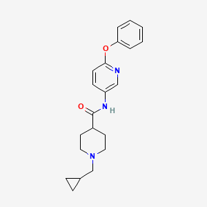 molecular formula C21H25N3O2 B6011543 1-(cyclopropylmethyl)-N-(6-phenoxy-3-pyridinyl)-4-piperidinecarboxamide 