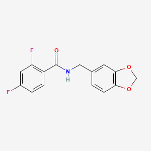 molecular formula C15H11F2NO3 B6011572 N-(1,3-benzodioxol-5-ylmethyl)-2,4-difluorobenzamide 