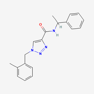 molecular formula C19H20N4O B6011607 1-(2-methylbenzyl)-N-(1-phenylethyl)-1H-1,2,3-triazole-4-carboxamide 