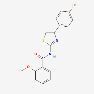 molecular formula C17H13BrN2O2S B6011612 N-[4-(4-bromophenyl)-1,3-thiazol-2-yl]-2-methoxybenzamide 