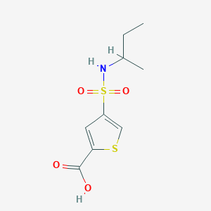 molecular formula C9H13NO4S2 B6011616 4-[(sec-butylamino)sulfonyl]-2-thiophenecarboxylic acid 