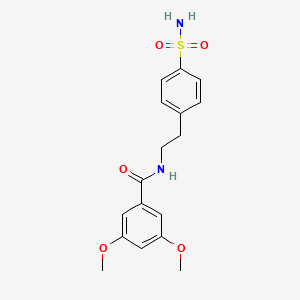 molecular formula C17H20N2O5S B6011640 N-{2-[4-(aminosulfonyl)phenyl]ethyl}-3,5-dimethoxybenzamide 