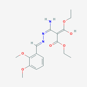 molecular formula C17H23N3O6 B6011643 diethyl {amino[2-(2,3-dimethoxybenzylidene)hydrazino]methylene}malonate 