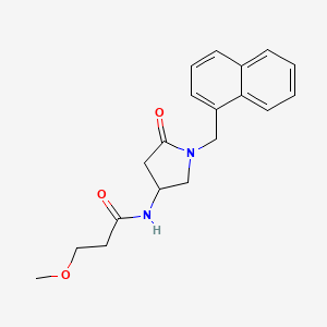 molecular formula C19H22N2O3 B6011645 3-methoxy-N-[1-(1-naphthylmethyl)-5-oxo-3-pyrrolidinyl]propanamide 