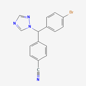 4-[(4-Bromophenyl)-(1,2,4-triazol-1-yl)methyl]benzonitrile