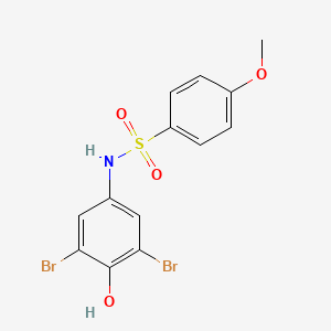 molecular formula C13H11Br2NO4S B6011676 N-(3,5-dibromo-4-hydroxyphenyl)-4-methoxybenzenesulfonamide 