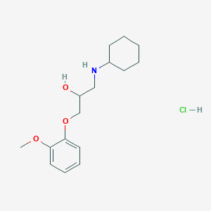 molecular formula C16H26ClNO3 B6011699 1-(cyclohexylamino)-3-(2-methoxyphenoxy)-2-propanol hydrochloride 