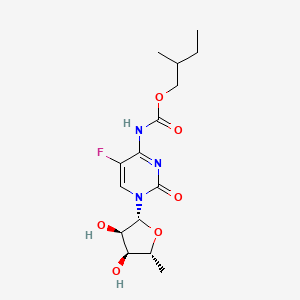 molecular formula C15H22FN3O6 B601170 5'-去氧-5-氟-N4-(2-甲基-1-丁氧羰基)胞苷 CAS No. 910129-15-6